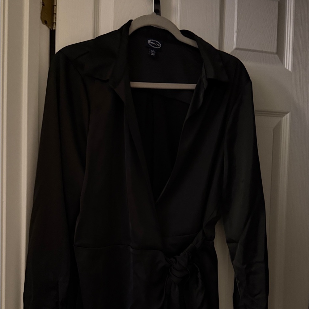Elegant Black Wrap Dress